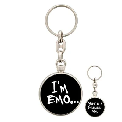 Image of Grindstore I&#039;m Emo But In A Gerard Way Circular Keyring 3.5 x 3.5cm