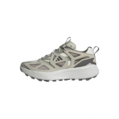 Image of adidas Sportswear Kantai Trail Trainers Cloud white charcoal putty grey, Size: 6.5, grey Synthetics/textile