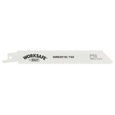 Image of Worksafe Reciprocating Saw Blade 150mm 10tpi Pack of 5