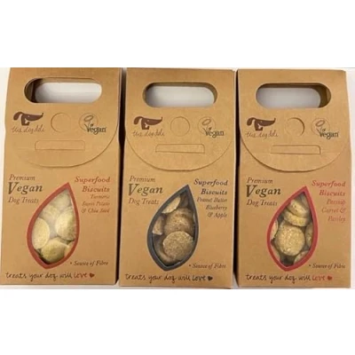 Image of Vegan Superfood Dog Biscuits Variety Pack (Pack of 3) Grain and Gluten Free
