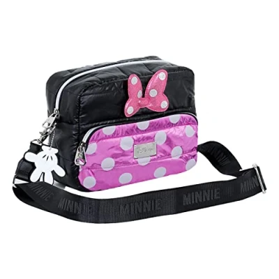 Image of Disney Minnie Mouse Air Padding IBiscuit Shoulder Bag, Black