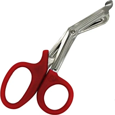 Image of Trauma Shears 7.5&#039;&#039; Stainless Steel Medical Bandage Scissors EMT for Emergency Supplies (Red)