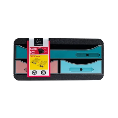 Image of Exacompta Skandi SmallBox Recycled 3 Drawer Set Assorted 311606D