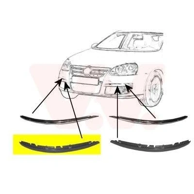Image of 1K0853964 Cover, bumper VAN WEZEL 5886482 Right Front