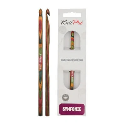 Image of KnitPro KP20709 6 mm Symfonie Crochet Single Ended Hooks, Multi Color