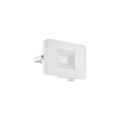 Image of EGLO Faedo 3 LED Outdoor Spotlight, 1 Bulb Light, Wall Spotlight Made of Aluminium, Colour: White, Glass: Clear, 10 Watt, IP65