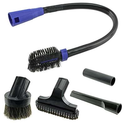 Image of SPARES2GO Universal Vacuum Cleaner Car Cleaning Valet Kit with Long Flexible Brush Tool (32mm)