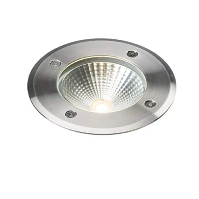 Image of KnightsBridge 230V IP65 6W LED Stainless Steel Recessed Ground Light 3000K