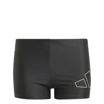 Image of adidas Boy&#039;s Performance Big Bars Swim Boxers Kids, Black/White, 12 13 Years