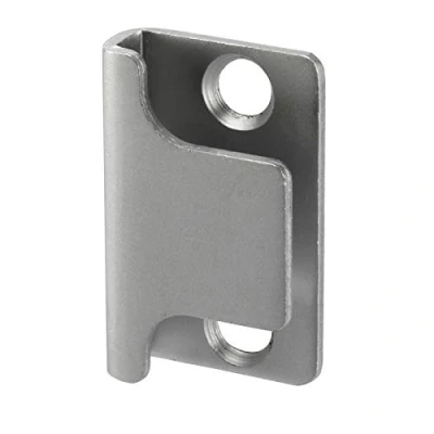 Image of Cubicle Lock Keep Satin Anodised Aluminium for 13mm &amp; 20mm Partition U Shaped