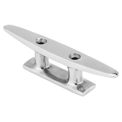 Image of Marine Boat Cleats, 4 Inch Stainless Steel Cleat Dock Cleats Flat Top Hollow Base for Yacht(2Pcs)
