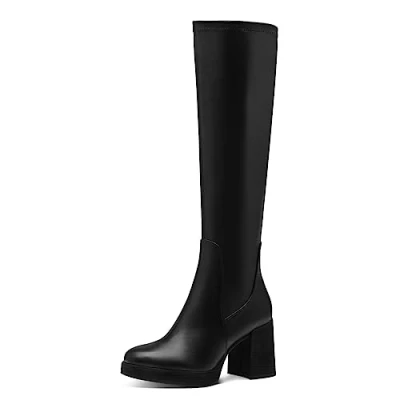Image of Marco Tozzi Platform boots, Women&#039;s, Size: 6, Black High quality imitation leather