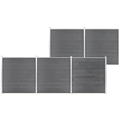 Image of vidaXL Garden Fence WPC 872x186 cm Grey