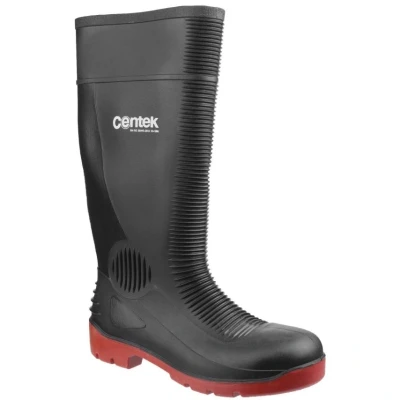 Image of Centek Unisex FS338 Compactor Waterproof Safety Wellington Boots (10.5 UK) (Black/Red)