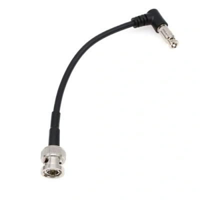 Image of HangTon 6G SDI Video Cable HD Micro BNC to for Blackmagic Assist 4K 5&quot; Monitor, Studio Camera G2 DJI Lightbridge 2, Right Angle High Density 15cm