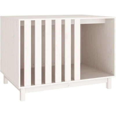 Image of vidaXL Dog House White 100x70x72 cm Solid Wood Pine