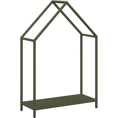 Image of vidaXL Firewood Rack Olive Green 60x25x90 cm Cold rolled steel