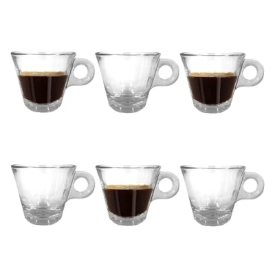 Image of Chabrias Ltd Borgonova Italy Tazzina Caffe Conic 80ml Coffee Espresso Cup Box of 6 Saucer Available (6 Cups)