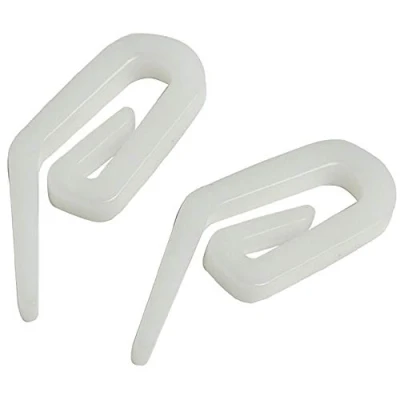 Image of Plastic Curtain Hooks White By Ashley