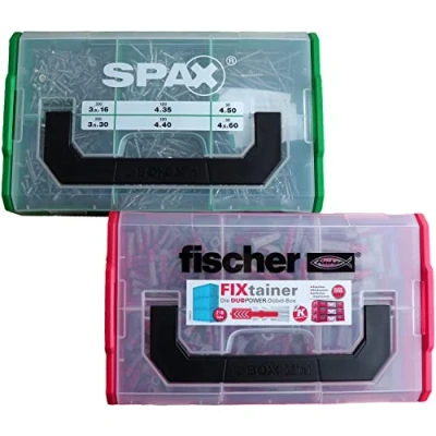 Image of Secotec Fischer 118500218 Spax Dowels and Screw Set Red/Green