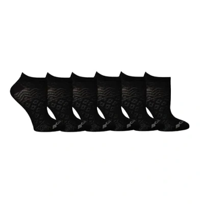 Image of Columbia Women&#039;s 6 Pack Mesh Lightweight No Show Socks, 4 10 Hiking, Black, 3.5 9 UK