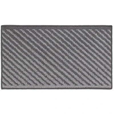 Image of JVL Stellar Machine Washable Latex Backed Doormat, 40x70cm, Grey