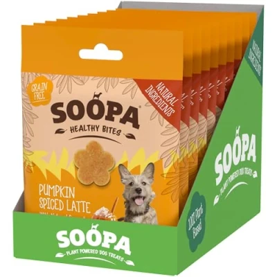 Image of 10 Pack Soopa Pumpkin Spiced Latte Dog Treat Bites