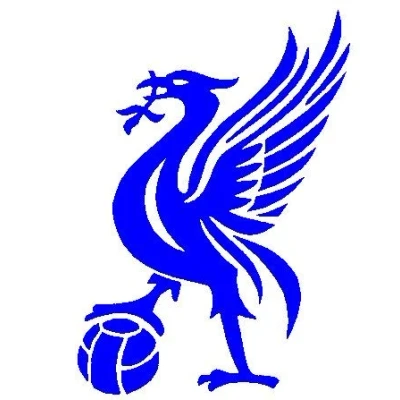Image of PJ4U 9.5 x 7.5 CM Approx Liverbird Bumper Sticker Vinyl Car Decal Blue