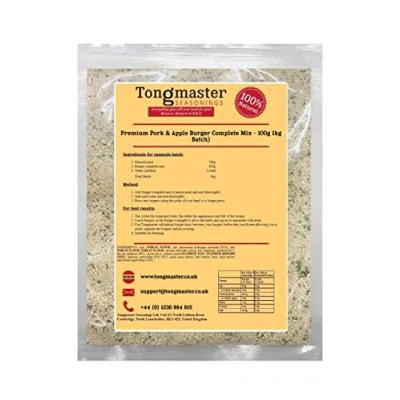 Image of Premium Pork &amp; Apple Burger Complete Mix 100g 1kg Batch)