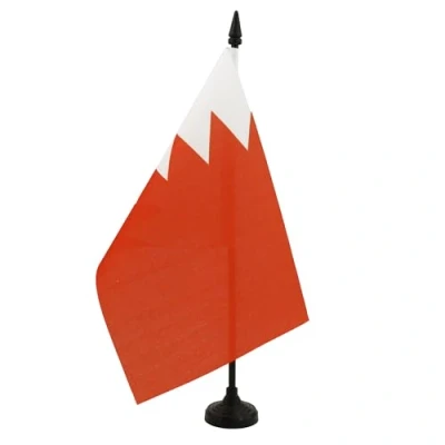 Image of AZ Flag Bahrain Table 5&#039;&#039; x 8&#039;&#039; Office 100% Polyester 21 14 cm Mini Desk with 10&#039;&#039; Pole and Black Plastic Base
