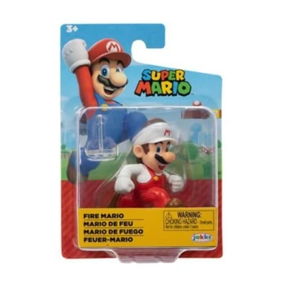 Image of SUPER Mario Action Figure 2.5 Inch Fire Collectible Toy