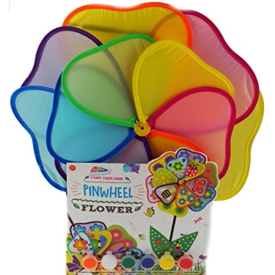 Image of Grafix Paint Your Own Garden Pinwheel Flower Windmill Spinner