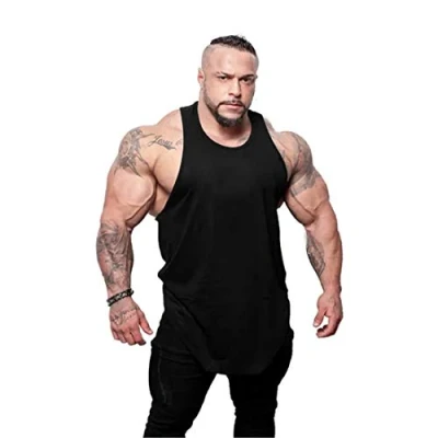 Image of COWBI Men Gym Vest Bodybuilding, Gyms Bodybuilding Fitness Muscle Sleeveless Singlet T Shirt Top Tank
