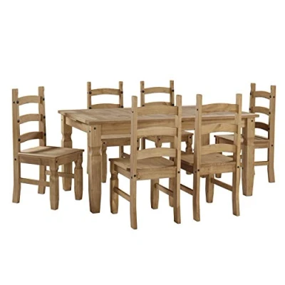 Image of Mercers Furniture Corona Large Extending Dining Table &amp; 6 Chairs