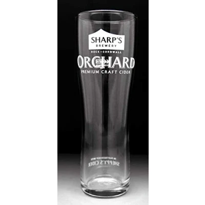 Image of Personalised Branded 1 Pint Orchard Cider Glass, Sharps Brewery Engraved Gift Enter Your Own Custom Text