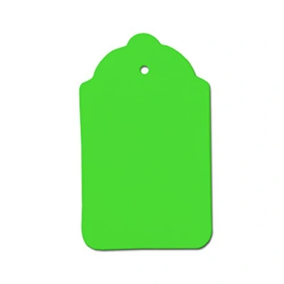 Image of Swift Green Gift Hang Tags Dome Shaped Kraft Card Paper Parcel Clothing Price Labels Swing Tickets 70mm x 40mm (Pack of 500)