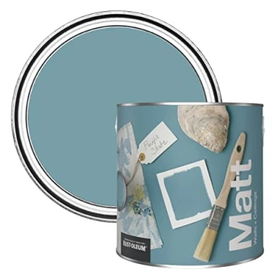 Image of Rust Oleum Colours Matt Emulsion Wall and Ceiling Paint Pacific State 2.5L