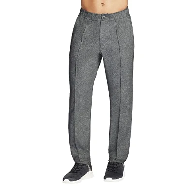 Image of Skechers Men&#039;s The Go Walk Hybrid Pants, Heathered Charcoal, S UK