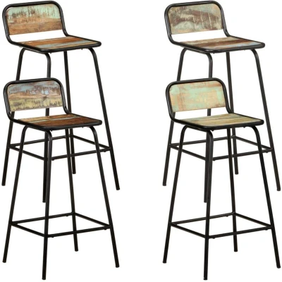 Image of vidaXL Bar Chairs 4 pcs Solid Reclaimed Wood