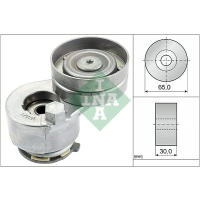 Image of 1175000Q0C, 1175000Q0J, 1175000QAB, 1175000QAC, 1175000QAD Tensioner Lever, v ribbed belt INA 534 0142 30 65mm 30mm RENAULT: Captur, TRAFIC 2 Kasten