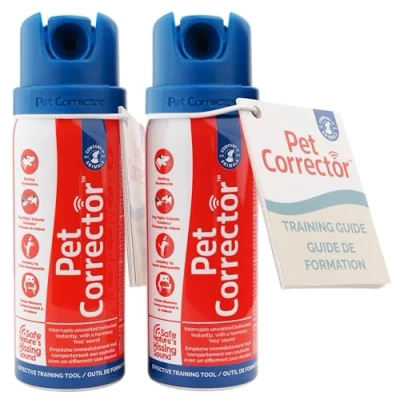 Image of Pet Corrector Dog Trainer Stops Barking, Jumping Up, Food Stealing, Furniture Deterrent, Fights &amp; Attacks. Help Control Your Pets Unwanted Behaviour. Humane, Safe Effective (30ml, 2 pack)