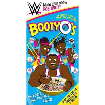Image of WWE Booty O&#039;s Cotton Beach Bath Towel 70 x 140cm New Day Cereal Box Design