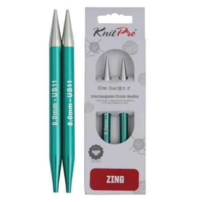Image of KnitPro KP47510 Zing: Knitting Pins: Circular: Interchangeable: Normal: 8.00mm, Aluminium, Multi Colour