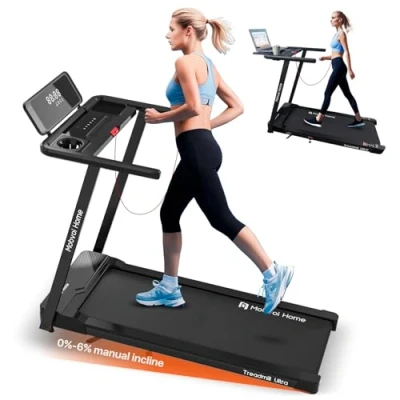 Image of Mobvoi Home 6% Incline Treadmill Walking Pad with Foldable for Office 2.5HP Running Holder Cup Phone Laptop Large Area LED Display Speaker 12KMH 120kg