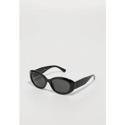 Image of Ralph Lauren Woman RL8232U 500187 Sunglasses Injected Black Grey Round Normal