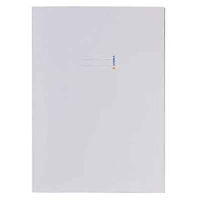 Image of HERMA Paper Exercise Book cover A4, with inscription field, made of 100% recycled paper, slip on jackets for school, white