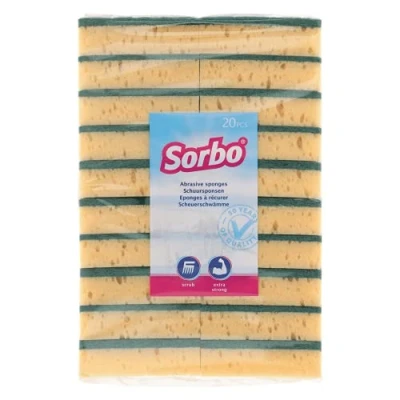 Image of Sorbo Scouring Pads, viscose, Yellow, Medium