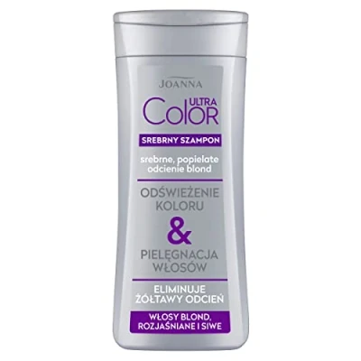 Image of JOANNA Ultra Colour Silver Shampoo for Women Enhancing Neutralises Unwanted Yellow Tones Makes Combing Hair Easier Blonde 400 ml