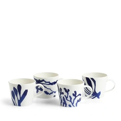 Image of Royal Doulton 1815 Pacific Mug 400ml 13.5oz 2025 Mixed Patterns Blue Set of 4