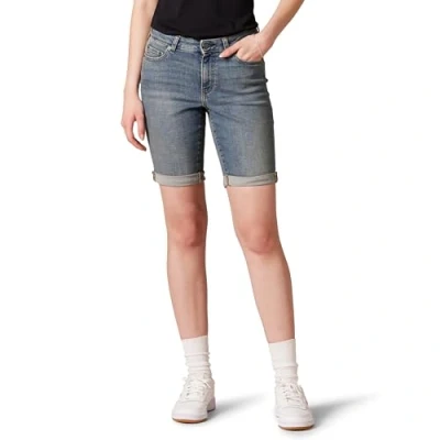 Image of Amazon Essentials Women&#039;s Slim Fit 9&quot; Denim Bermuda Shorts, Vintage Wash, 16